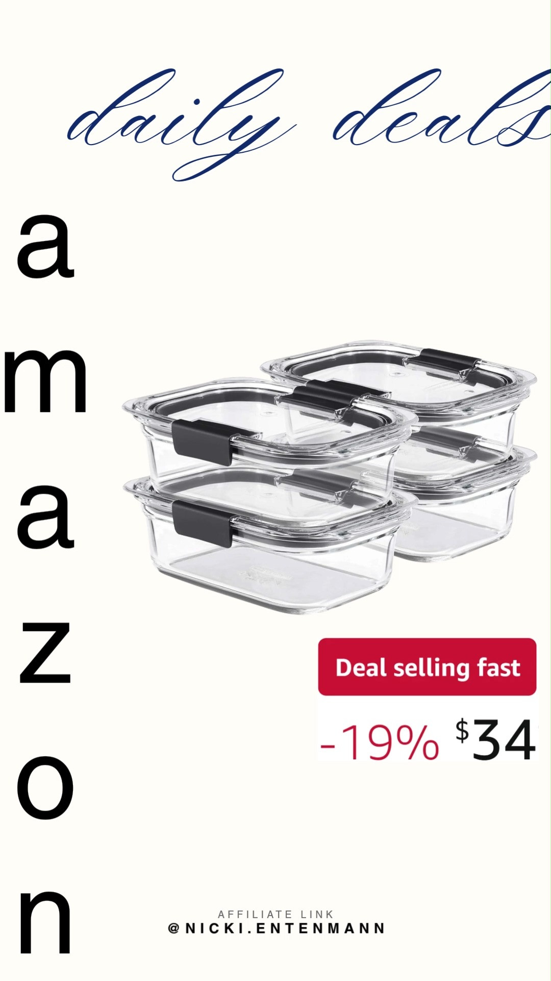 Rubbermaid Brilliance Glass Food Storage Containers keep meals fresh, organized, and stylish with crystal clear durability, leak proof design, and stackable convenience that makes kitchen life easier every single day. 🥗✨📦  

#Rubbermaid #Brilliance #foodstorage #glasscontainers #kitchenappliances #mealprep #homecooking #kitchenfinds #cookware #householdessentials 

 #LTKfoodie #LTKSaleAlert #LTKTravel