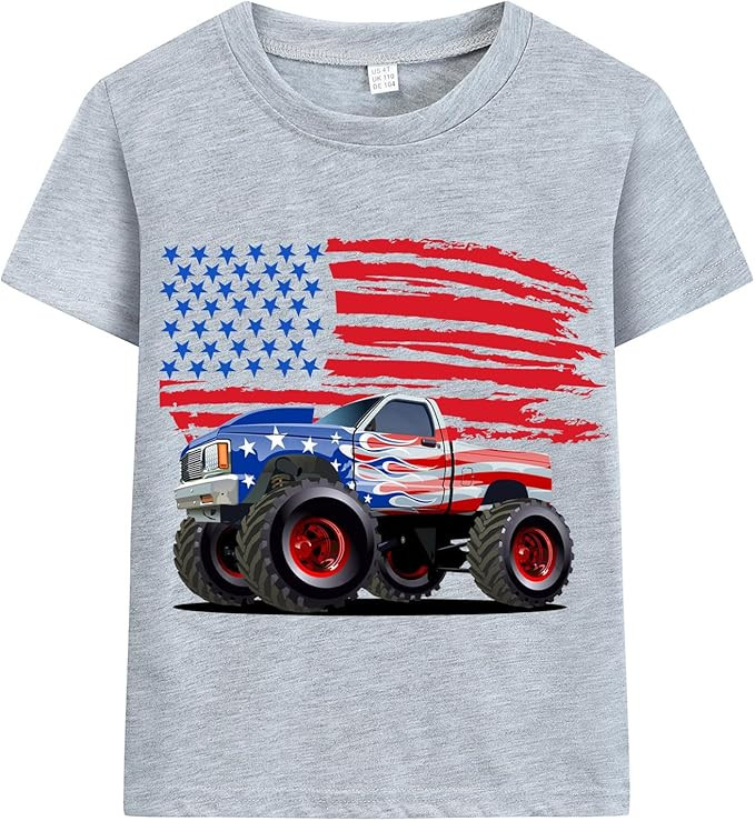 DDSOL Boys 4th of July Shirts American Flag T-Shirts Kids Patriotic Tops Tees 1-10 Years | Amazon (US)