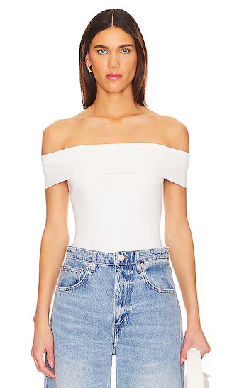 Mavey Bodysuit in White | Revolve Clothing (Global)