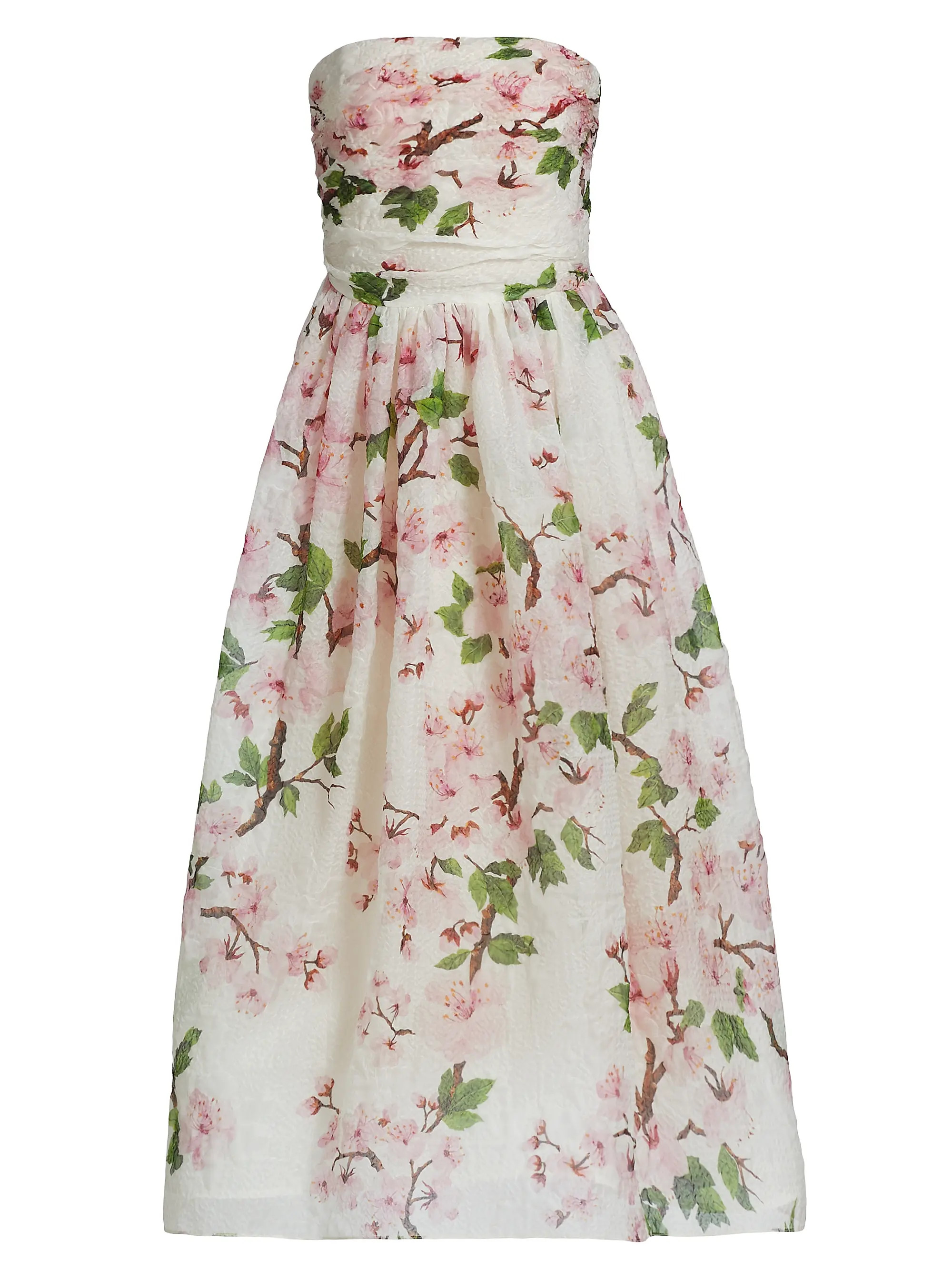 Strapless Cherry Blossom Organza Dress | Saks Fifth Avenue