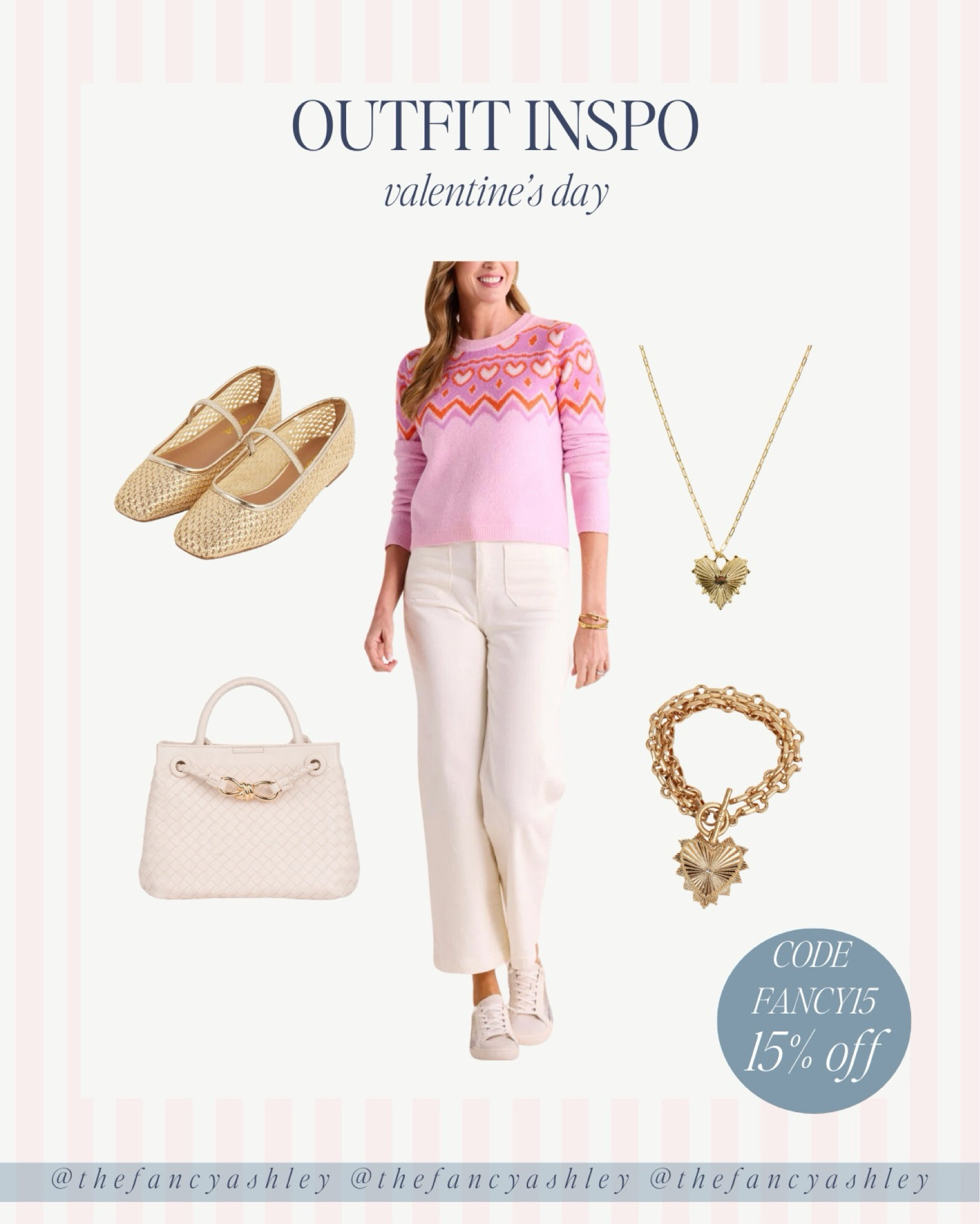 This Avara sweater + jeans combo is casual-cute PERFECTION. Add matching heart jewelry + gold flats, and you’re Valentine’s Day ready. Use code FANCY15 for 15% off!


#LTKStyleTip #LTKSeasonal