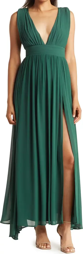 Athen Plunging V-Neck Maxi Dress curated on LTK