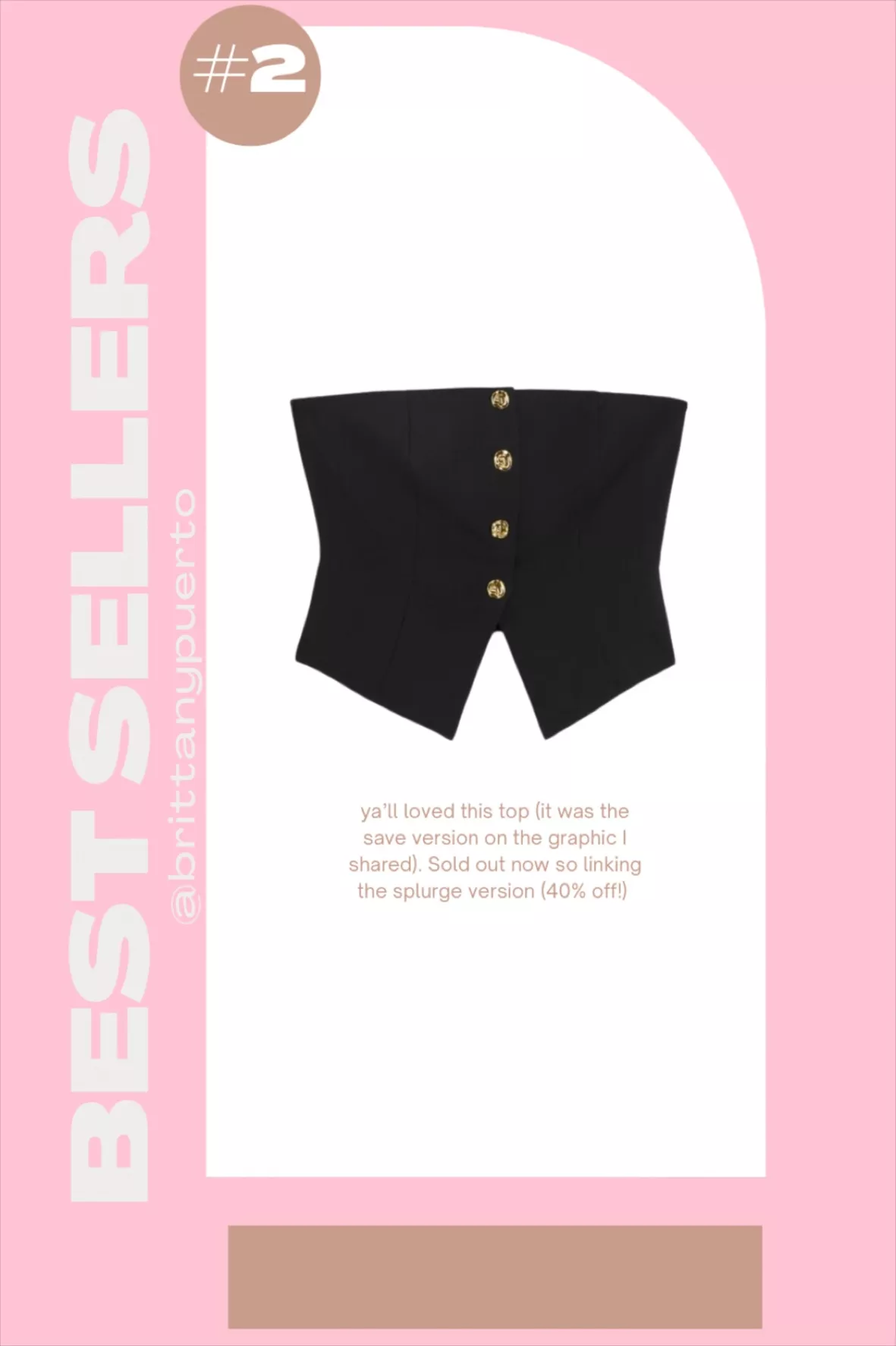 Corset-style Top with Buttons