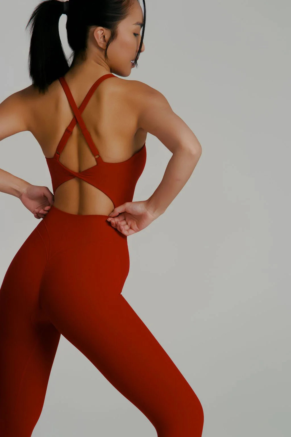 Poshknit Scrunch Bodysuit - Lipstick Red | Buffbunny Collection