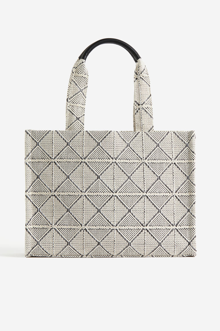 H & M - Cotton-blend Tote Bag - White | H&M (US + CA)