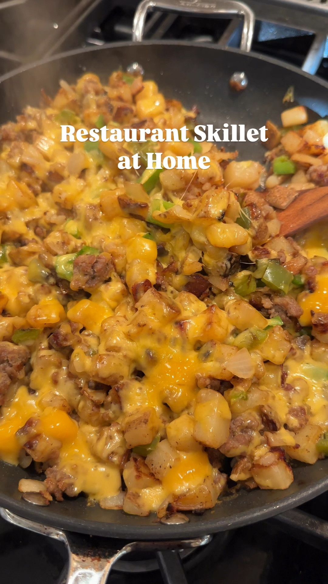 I found my new favorite kitchen tool! It makes prepping veggies so fast and is my secret for a restaurant skillet at home.

Here's what you'll need:
Mueller Multi Chopper/Slicer 
2 russet potatoes, washed and sliced into 1 inch rounds
1 large green pepper, washed and cut off the stem
1 medium onion, peeled, sliced into 1 inch slices
1 package of breakfast sausage, crumbled, cooked and set aside
1 cup freshly shredded cheddar cheese
Avocado oil
Seasoning salt
Pepper

Here's how you make it:
1. Prepare all the veggies, using a Mueller Multi Chopper/Slicer, use the Large Dicer Blade and begin chopping each veggie. Add to an individual bowl, repeat until everything is chopped. 
2. To a small skillet, add the sausage and begin cooking until no longer pink.
3. Heat a large nonstick skillet with some avocado oil. Add the potatoes, season well with seasoning salt. Mix and let cook for 5 minutes, undisturbed. 
4. Flip potatoes occasionally until just starting to brown (about 10 minutes).
5. Add in the green peppers and onions. Season with pepper. Mix well, cover and continue to cook until golden brown (about 10 minutes).
6. Once potatoes have turned golden brown, add in the cooked sausage, press down to help develop a crust. Let cook for 3 minutes, then flip and repeat until desired doneness. Top with cheese, cover until melted. Serve warm. 

Add in or swap out for any of your favorite vegetables, meat or cheese. This is a great way to use what you have on hand and to get in as many veggies you can! 


#LTKGiftGuide #LTKFindsUnder50 #LTKHome