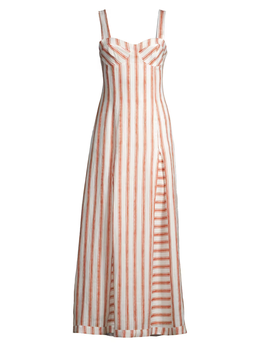 Dorit Striped Linen Maxi Dress | Saks Fifth Avenue