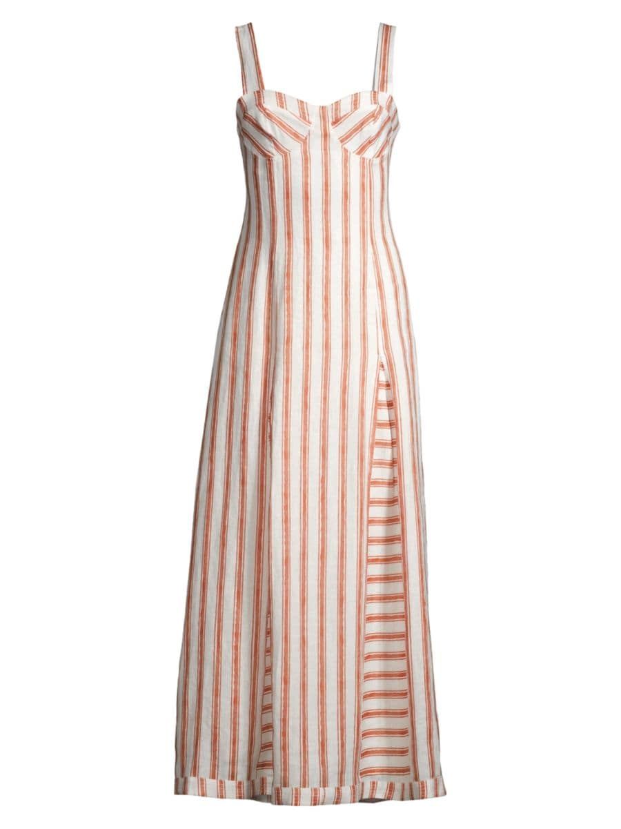 Dorit Striped Linen Maxi Dress | Saks Fifth Avenue