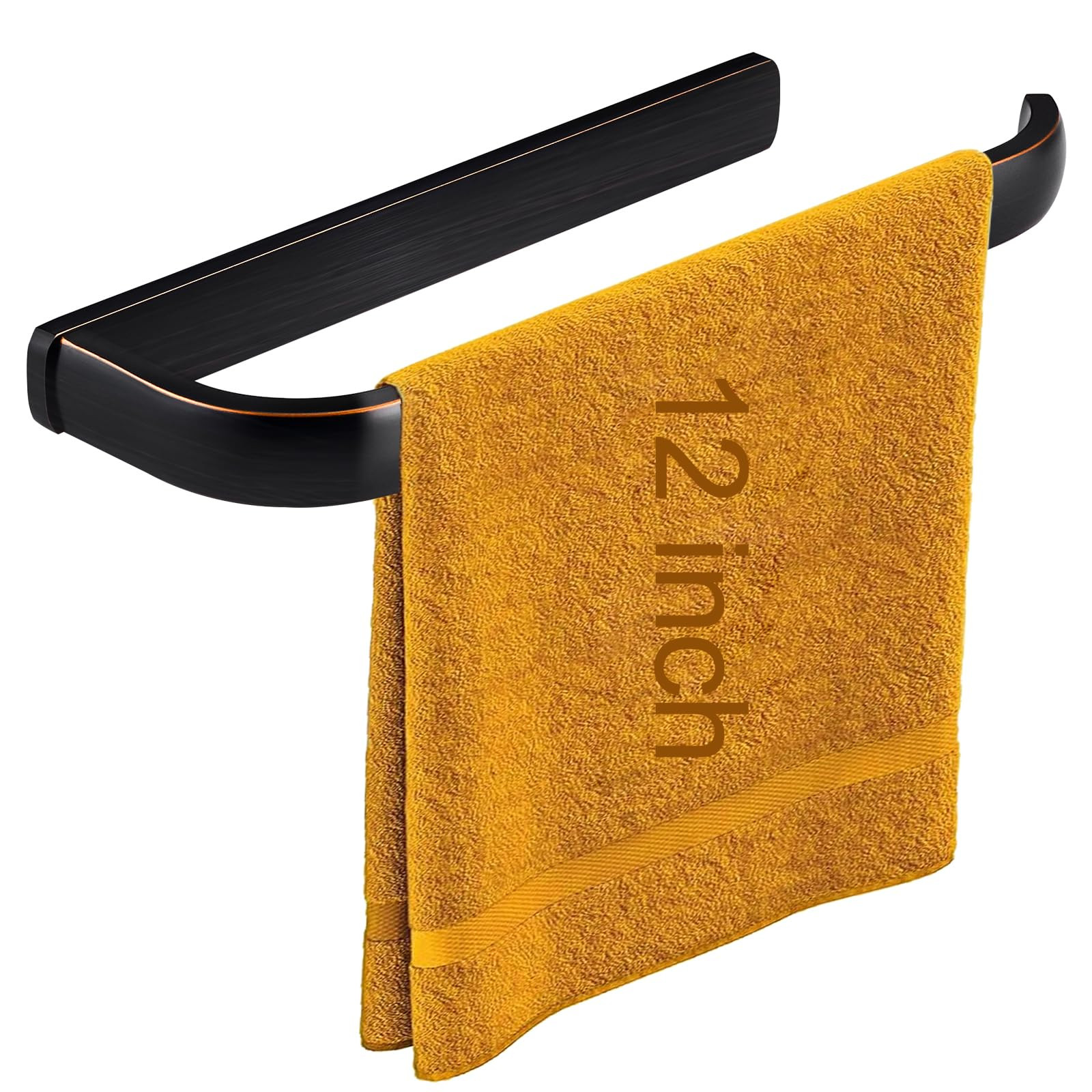 BESy Brass Hand Towel Bar for Bathroom Oil Rubbed Bronze, Rustproof Wall Mounted Towel Rack Hange... | Amazon (US)