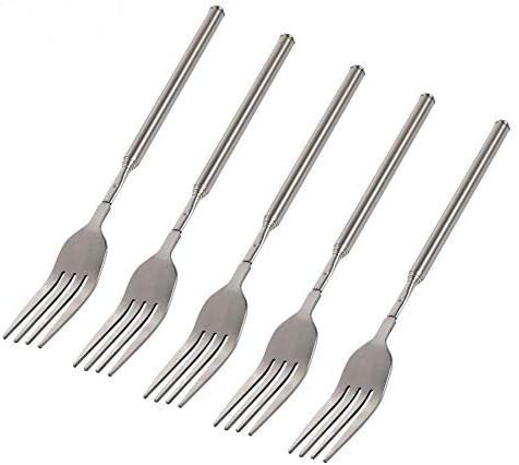 Yosoo 5Pcs Extendable Forks, Stainless Steel Telescopic Forks, Extendable 8.7-25.4inch Dessert Lo... | Amazon (US)