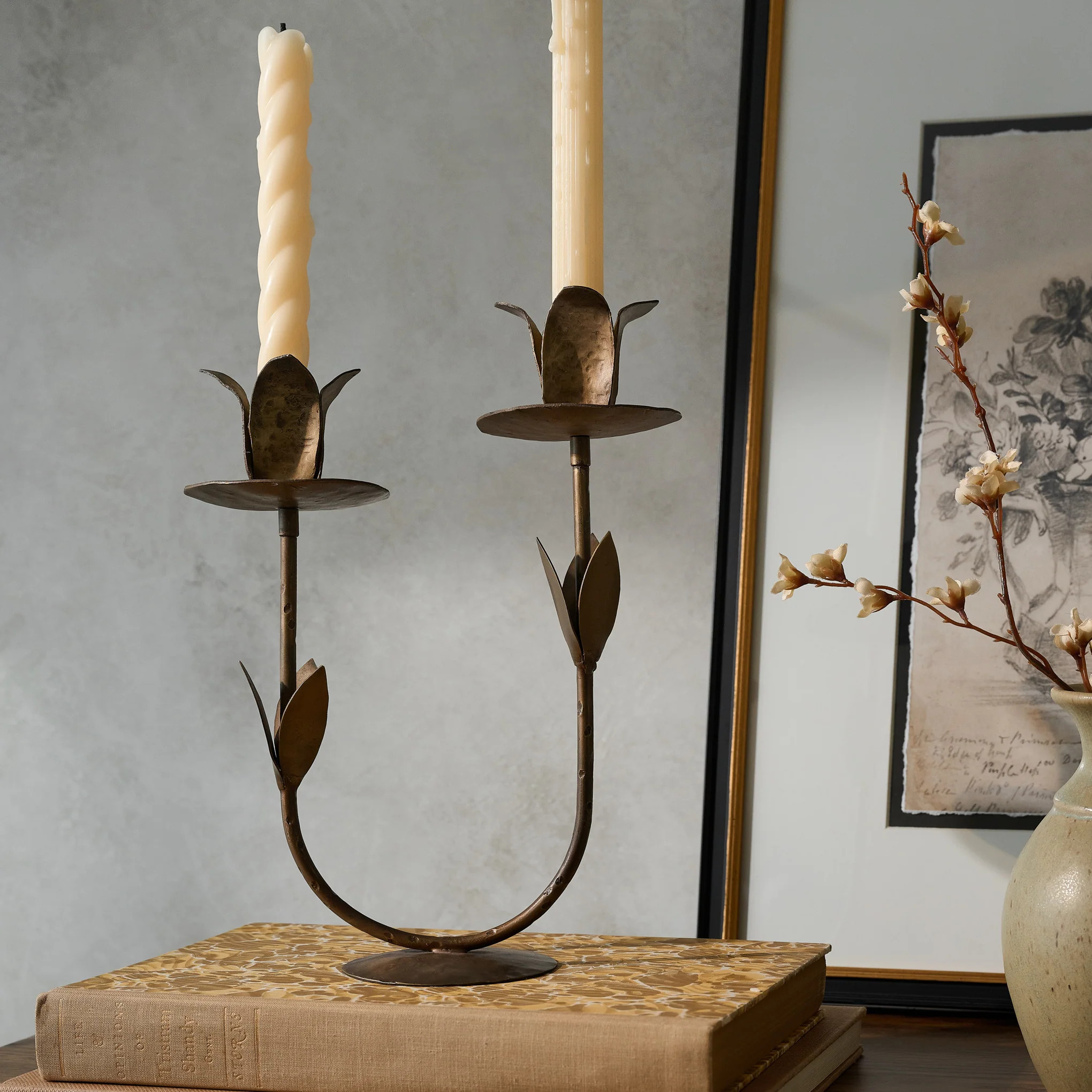 Double Forged Tulip Taper Holder | Magnolia