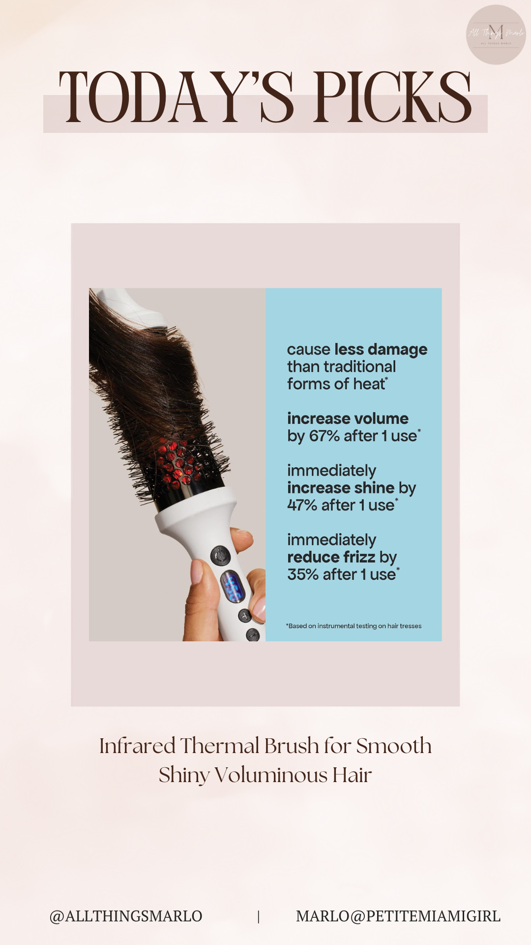 Infrared Thermal Brush for Smooth Shiny Voluminous Hair 

 #LTKgrwm #LTKselfcare #LTKBeauty