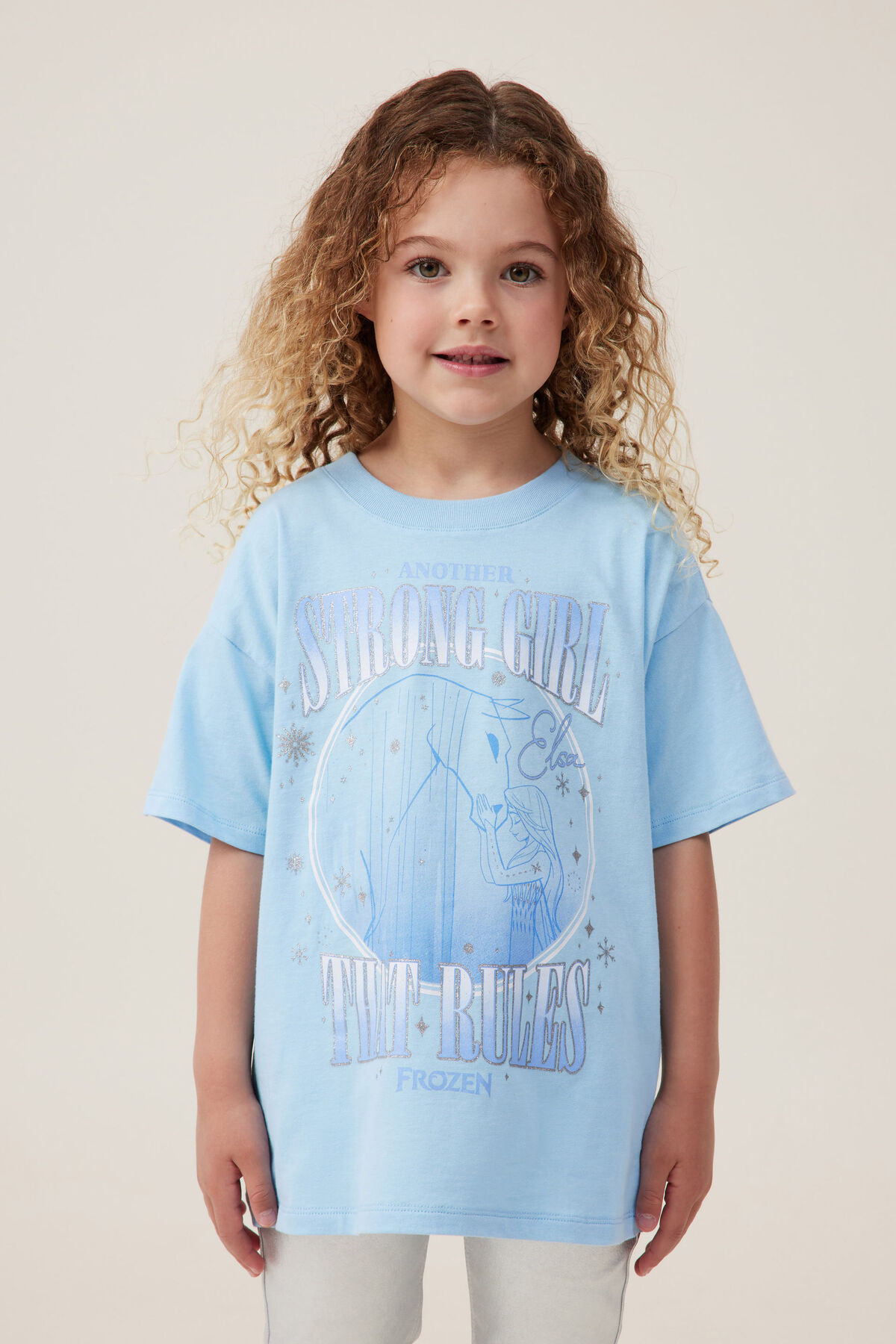Elsa License Drop Shoulder Short Sleeve Tee | Cotton On (US)