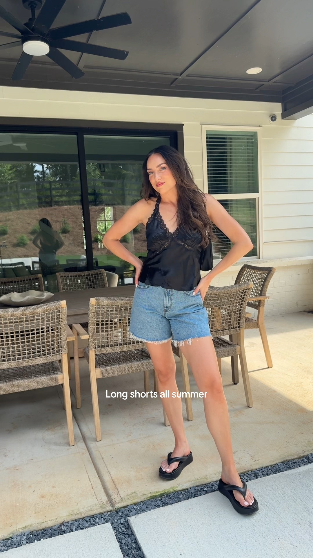 Summer outfit inspo 

Size small top
Size up one in the shorts 

#abercrombie #reformation #summer 