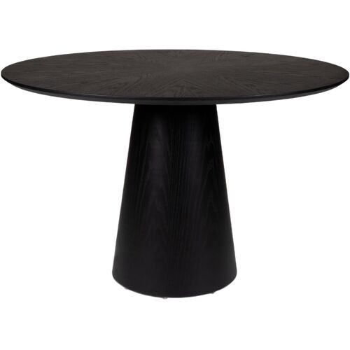 Monica Wooden Top Round Dining Table | Dinner Table, Family Table - Black | One Kings Lane