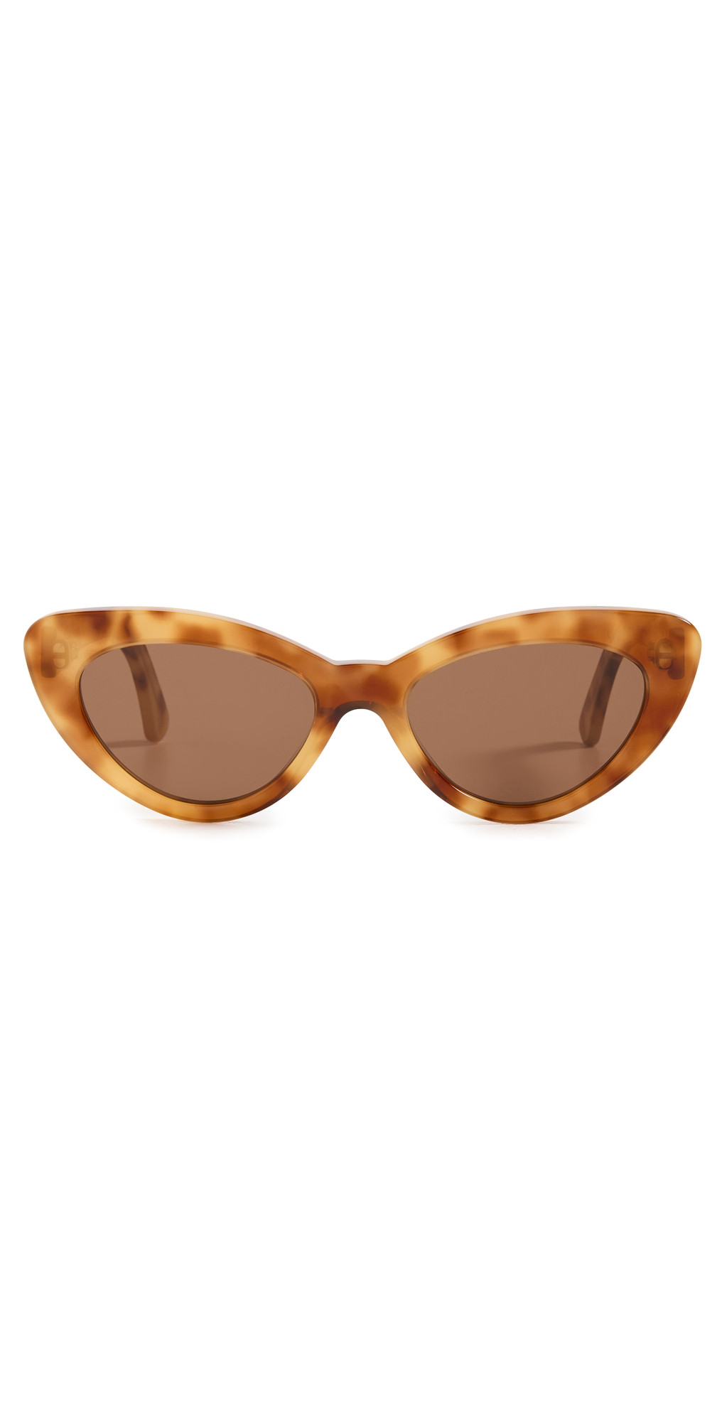 Illesteva Pamela Amber Brown Flat Lens Sunglasses | Shopbop