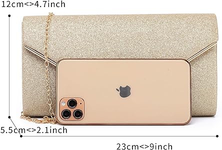 Labair Shining Envelope Clutch Purses for Women Evening Purses and Clutches For Wedding Party. | Amazon (US)