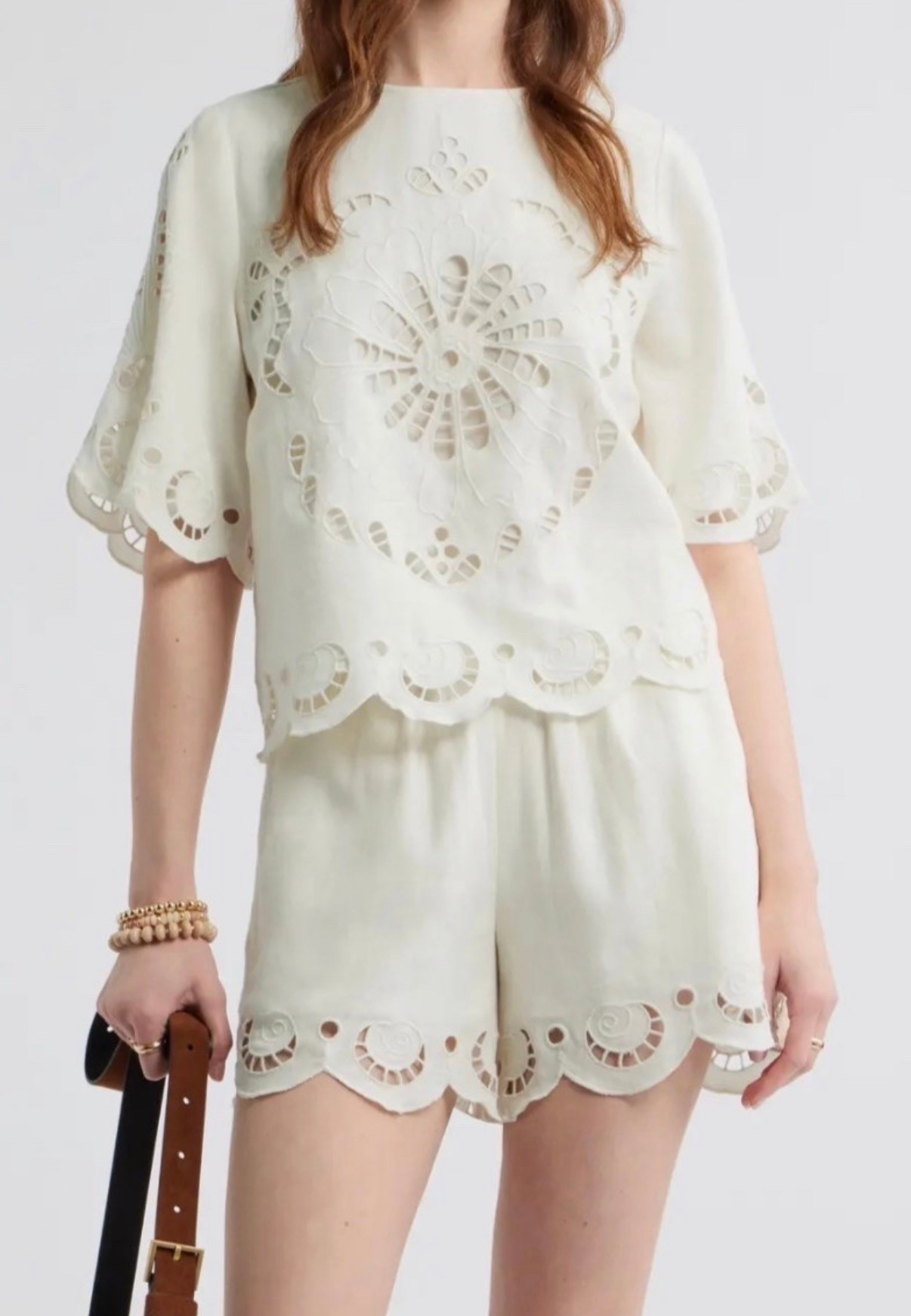 Eyelet matching set
Vacation outfit 
Summer outfit

#LTKgrwm #LTKootd