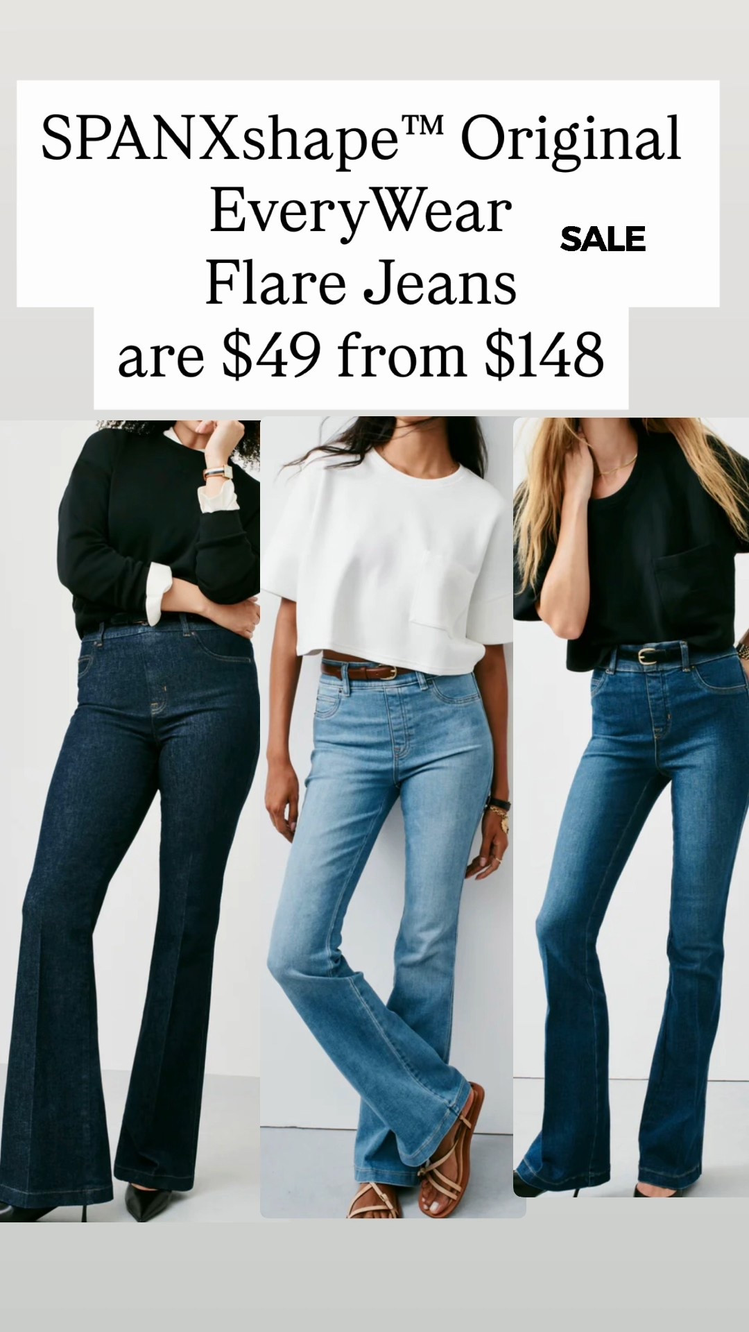 SPANXshape™ Original EveryWear
Flare Jeans are $49 from $148 ❤️🩷

#LTKootd #LTKSaleAlert