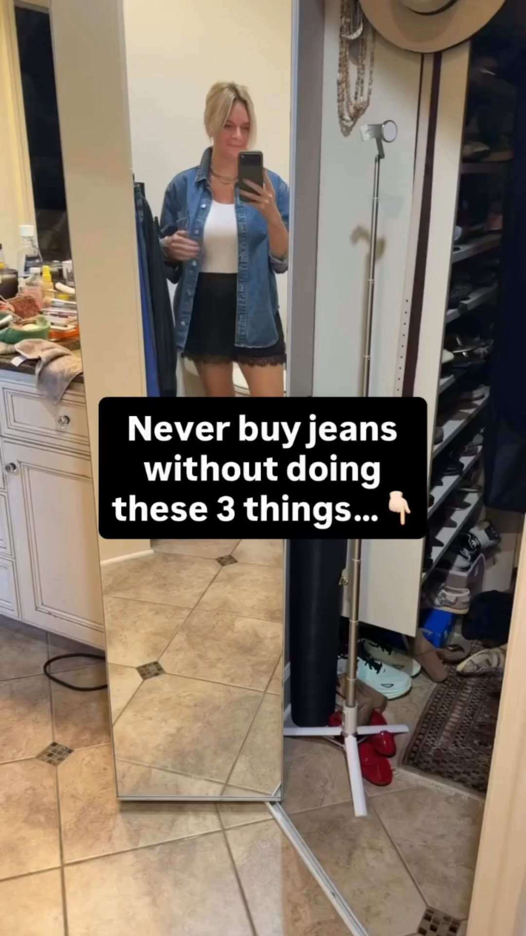 Shopping for jeans can feel like searching for a needle in a haystack 🧵—but it doesn’t have to! 

Here are the 3 things I always tell my clients before they start their search: 
1️⃣ Know your rise: High-rise? Mid-rise? Find the one that flatters your proportions. 
2️⃣ Focus on the fit at the waist and hips: A tailor can handle the rest, but these areas need to feel comfortable and supportive. 
3️⃣ Check the stretch: A good denim blend should have enough stretch to move with you but enough structure to hold its shape. 

Once you follow these, you’ll be well on your way to finding jeans that feel like they were made just for you! 💙 

Ready to ditch the guesswork? Let’s chat about personal shopping and styling services to make denim shopping effortless. 

#NeverBuyJeansWithoutDoingThis #DenimStyleMadeEasy #StyleConfidence #PersonalStyling #NashvilleStyle NashvilleStylist PersonalStylist