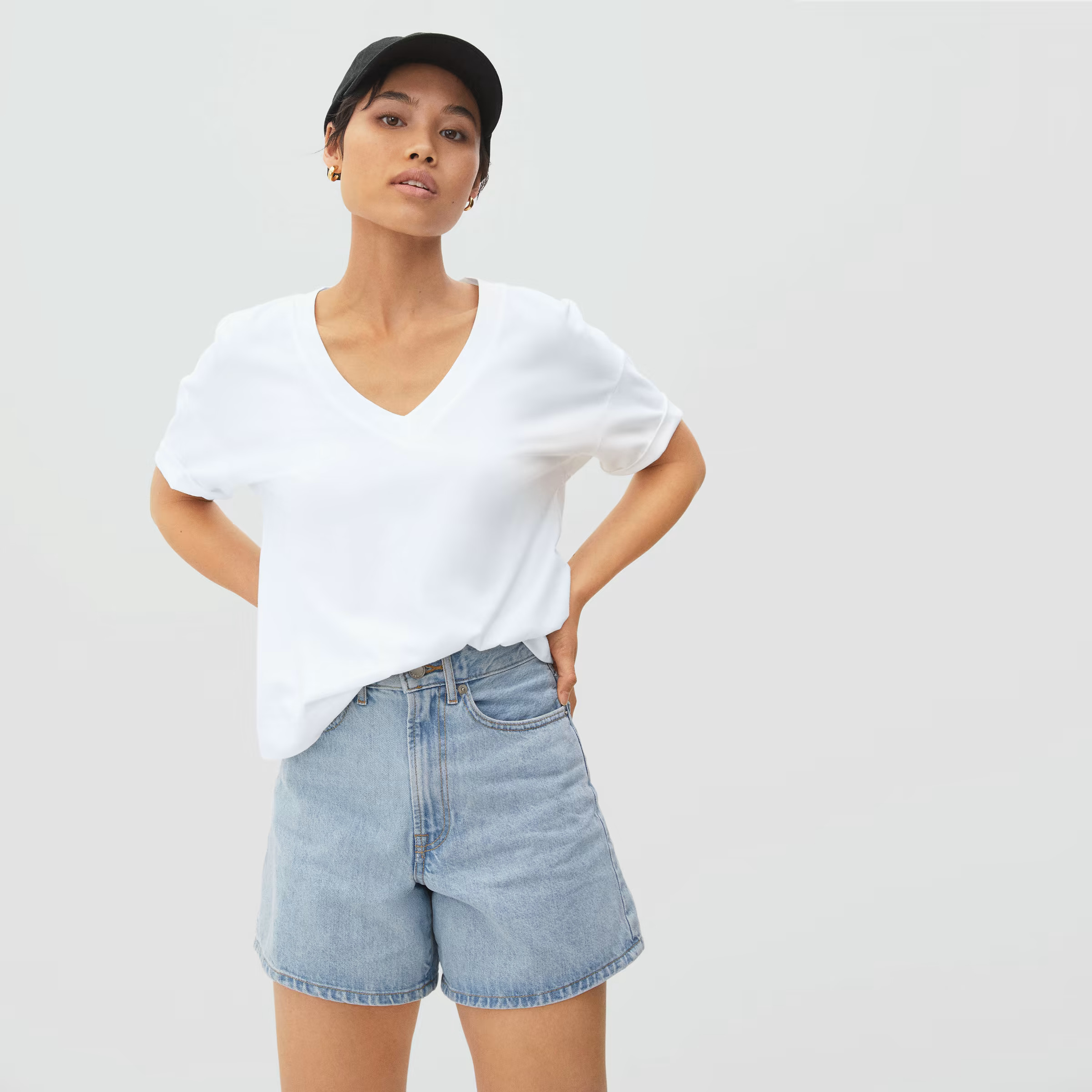 The Organic Cotton Slouchy V-Neck | Everlane