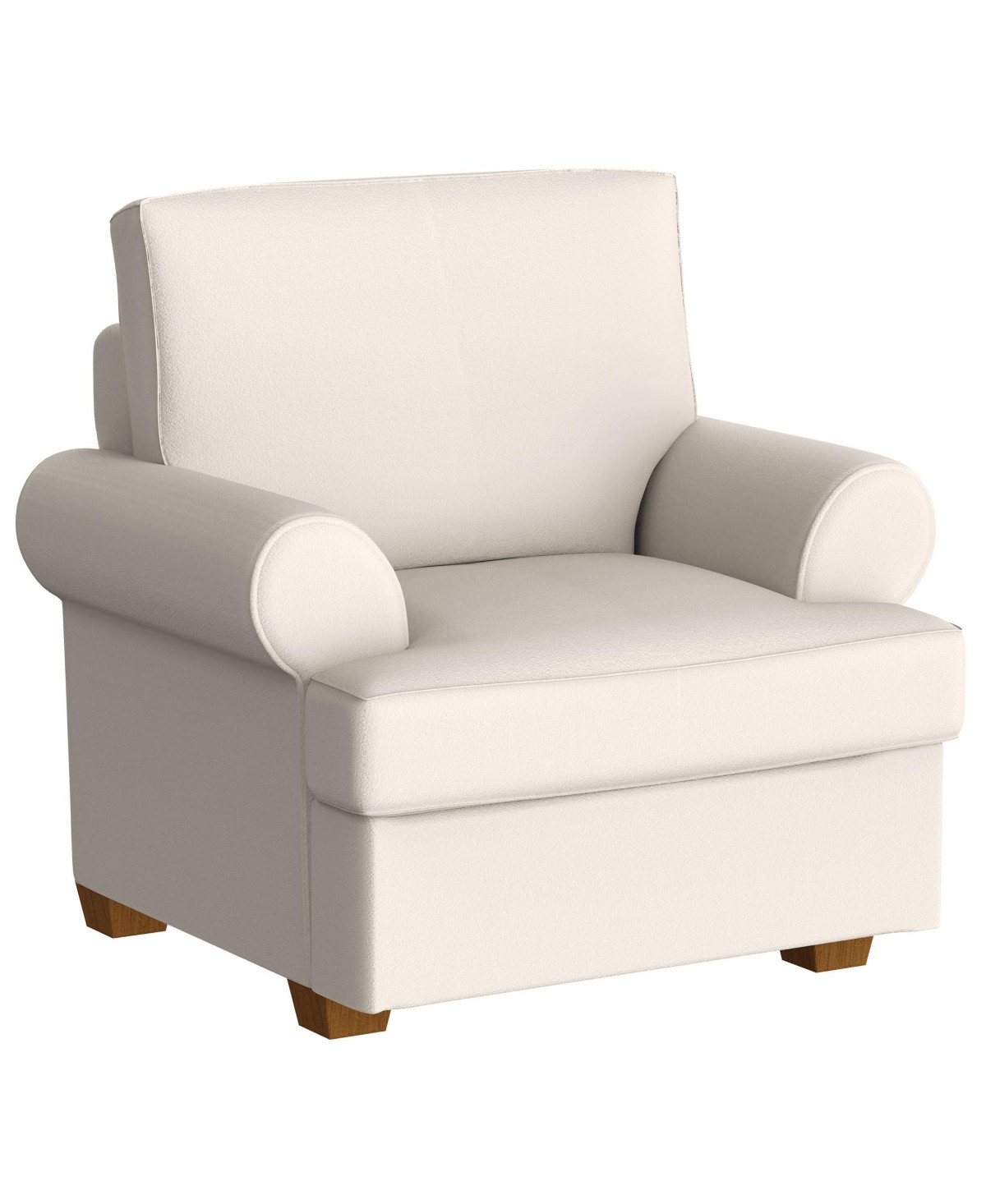 Modern Accent Chair Linen Single Sofa Chair for Living Room, Bedroom - White | Macy's