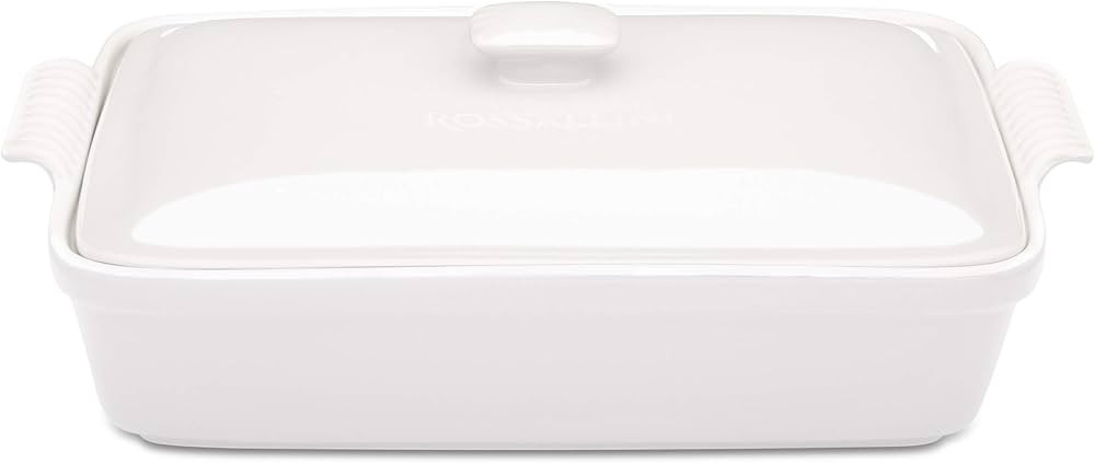 Stoneware Casserole Dish Bakeware Set with Lid, Covered Rectangular Dinnerware, Extra Large 4.23 ... | Amazon (US)