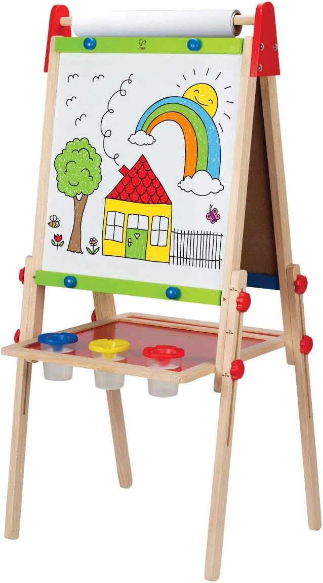 Award Winning Hape All-in-One Wooden Kid's Art Easel with Paper Roll and Accessories Cream, L: 18... | Amazon (US)