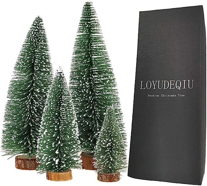 Desktop Miniature Pine Tree tabletop christmas tree small pine tree decor christmas tree toppers ... | Amazon (US)