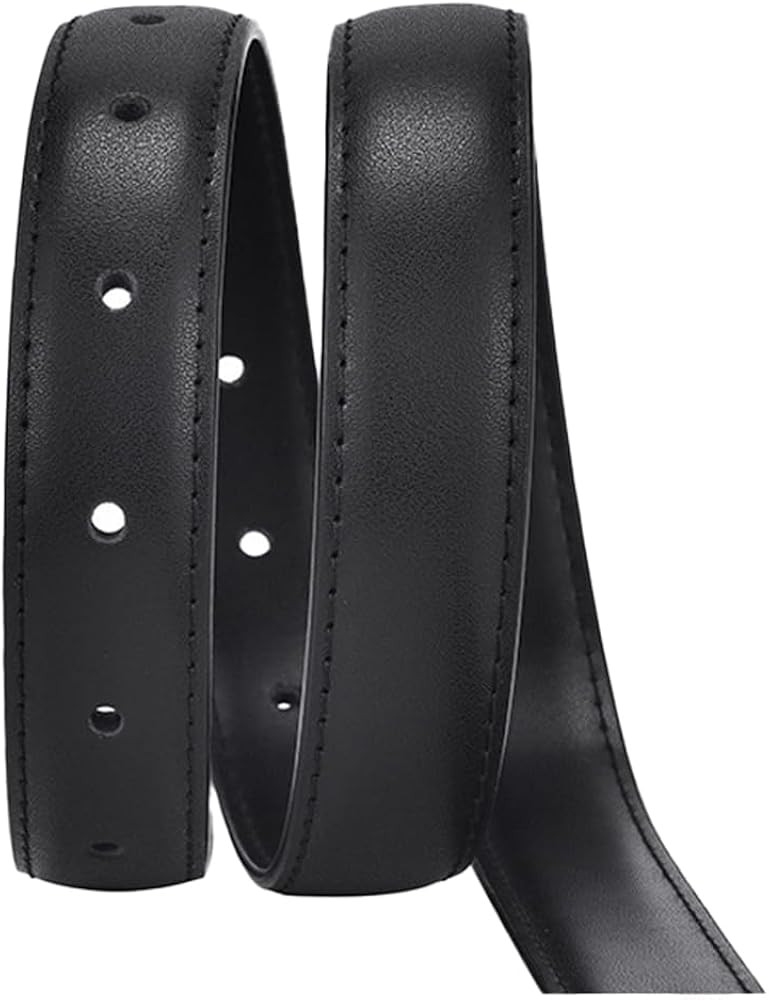 Fashion Black Leather Belt for Women Classic Gold Buckle Belt for Dress Jeans Pants 2.3CM (0.9'')... | Amazon (US)