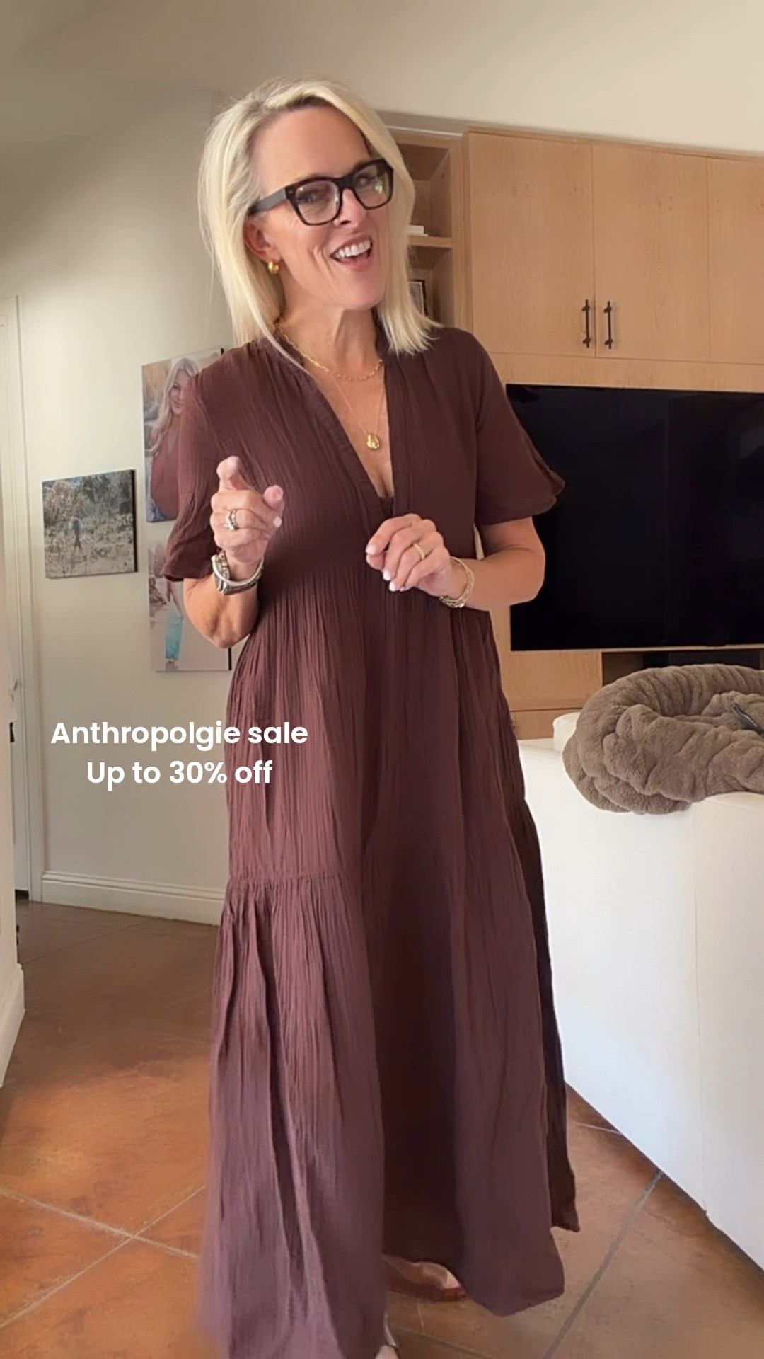 New arrival but included in the up to 30% off sale at  @Anthropologie ￼!!

I sized down one to XS 

easy on off, I wear it as a cover-up. It’s soft gauze fabric. ￼

#LTKTravel #LTKSaleAlert #LTKOver40