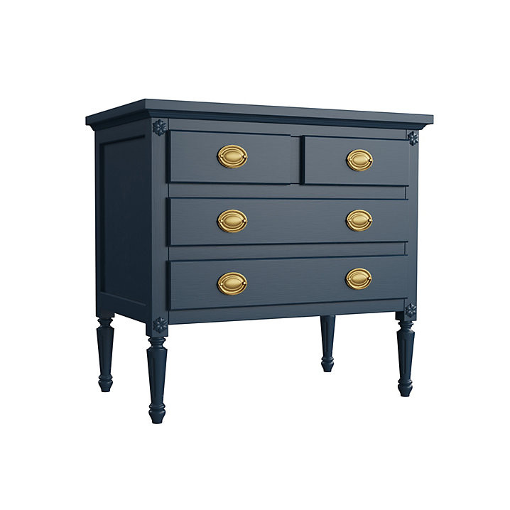 Casa Florentina Louis XVI 4 Drawer Nightstand with Antique Brass Pulls & Carved Details | Ballard Designs, Inc.