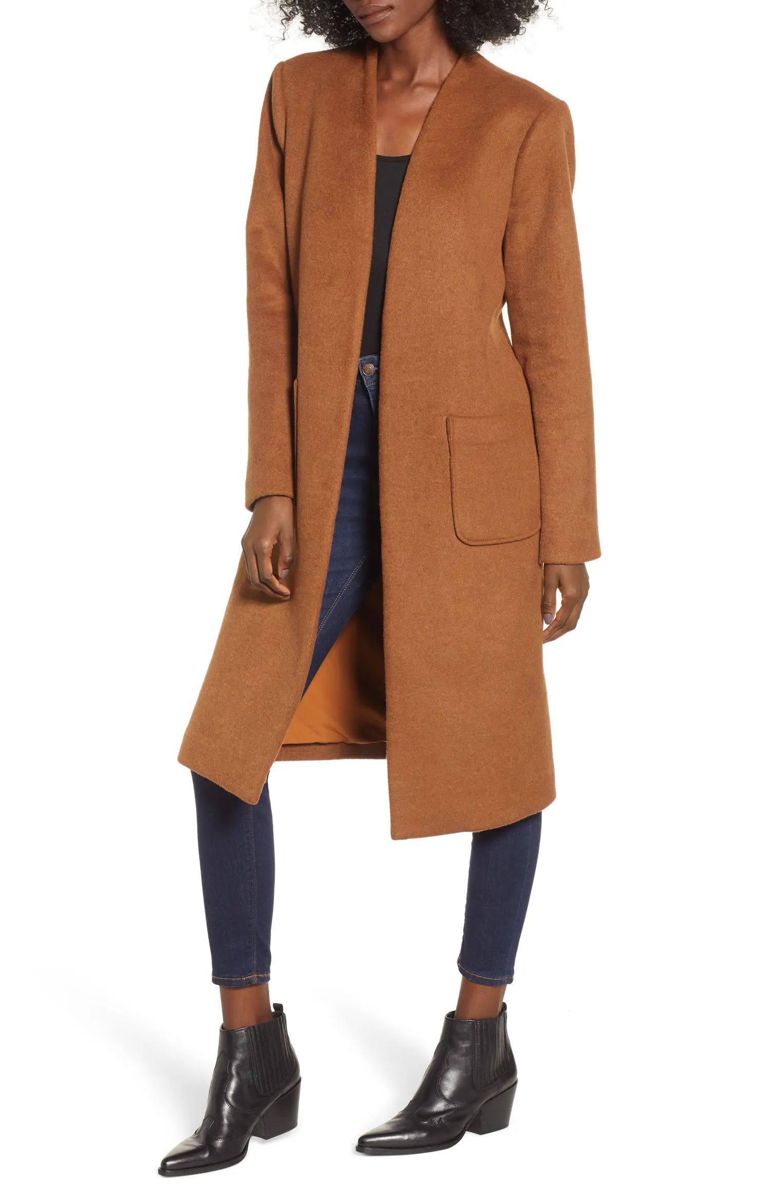 Long Open Front Coat | Nordstrom