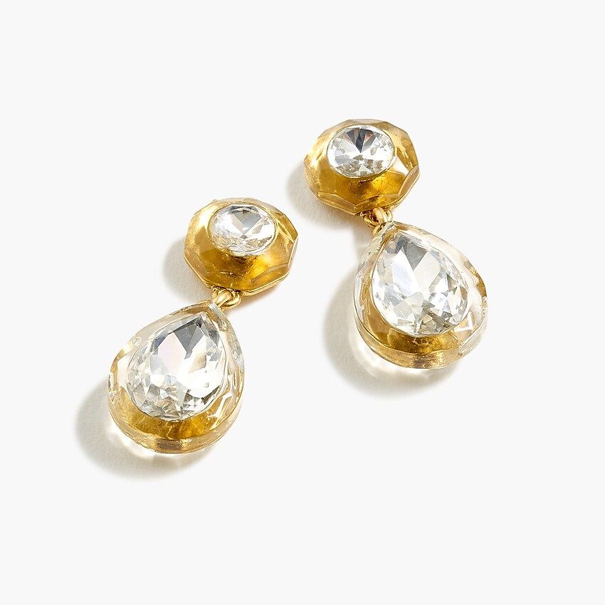 Pear-shaped stone drop earrings | J.Crew US