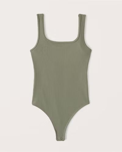 90s Seamless Ribbed Tank Bodysuit | Abercrombie & Fitch (US)