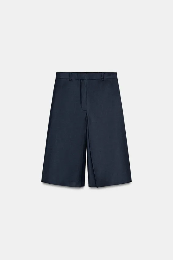 ZW COLLECTION LONG WOOL BLEND BERMUDA SHORTS | Zara UK