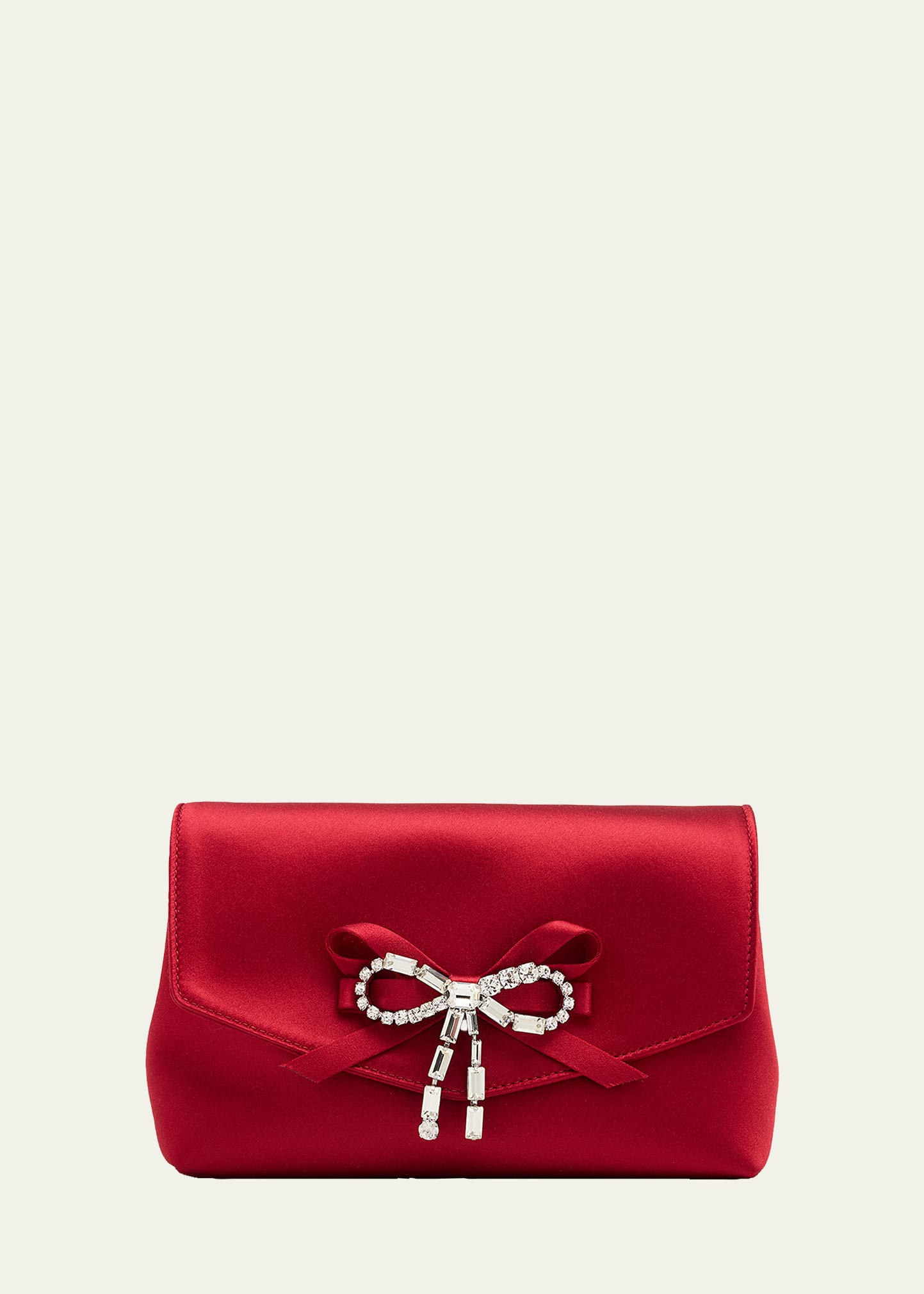 Jimmy Choo Mini Crystal Bow-Embellished Satin Crossbody Bag | Bergdorf Goodman