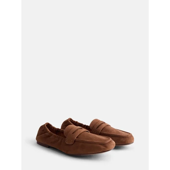 Scenario Women's Faux Leather Scrunch Loafers | Walmart (US)