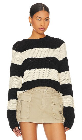 Ciara Sweater in Black & Ivory | Revolve Clothing (Global)