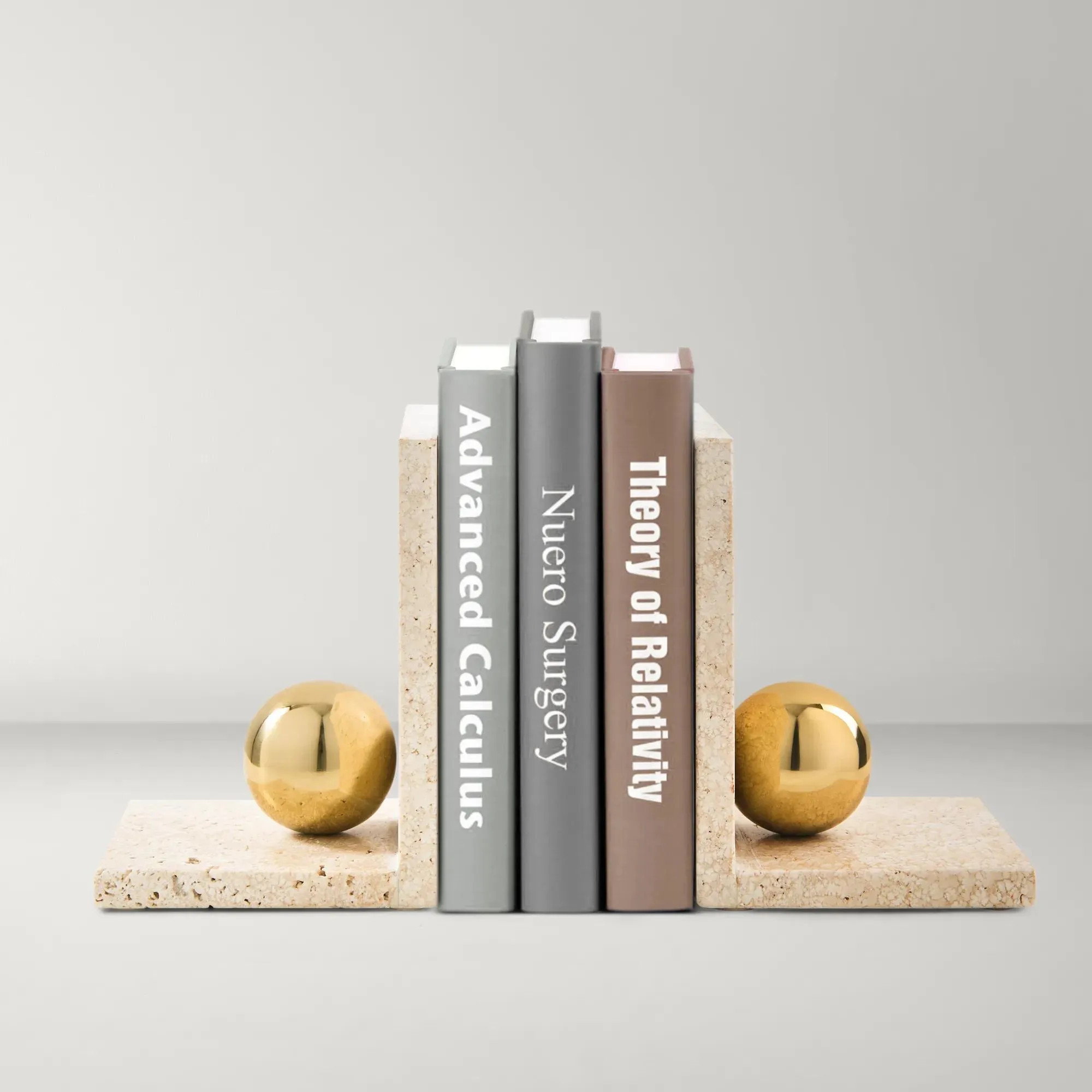 Luna Travertine Bookends | Z Gallerie