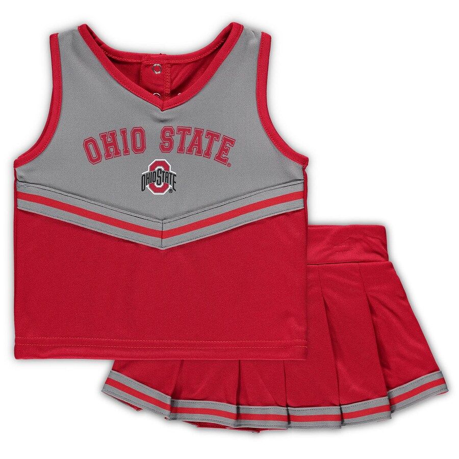 Ohio State Buckeyes Colosseum Girls Toddler Pinky Cheer Dress – Scarlet/Gray | Fanatics