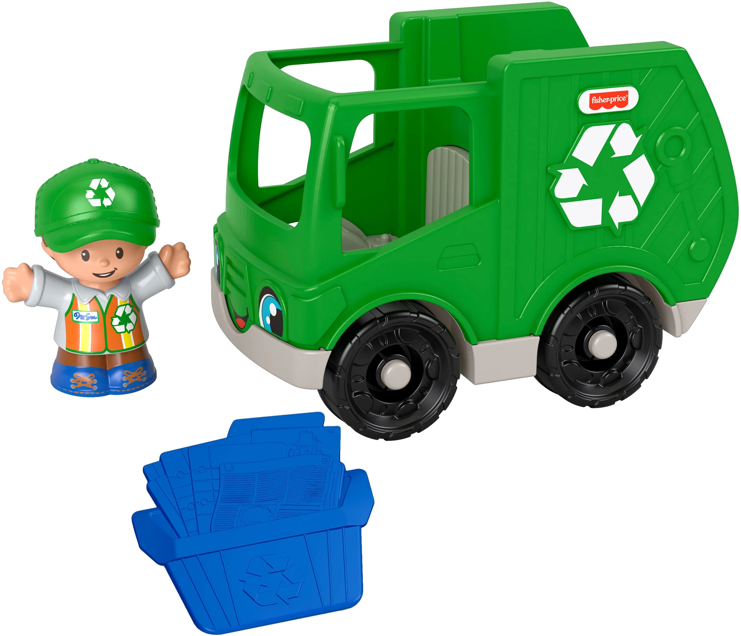 Fisher-Price Little People Recycle Truck Push-Along Vehicle - Walmart.com | Walmart (US)