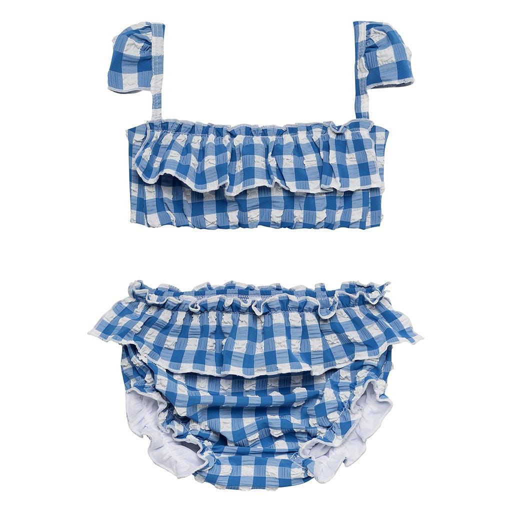 Blue Gingham Mini Cabana Bikini Set | Montce