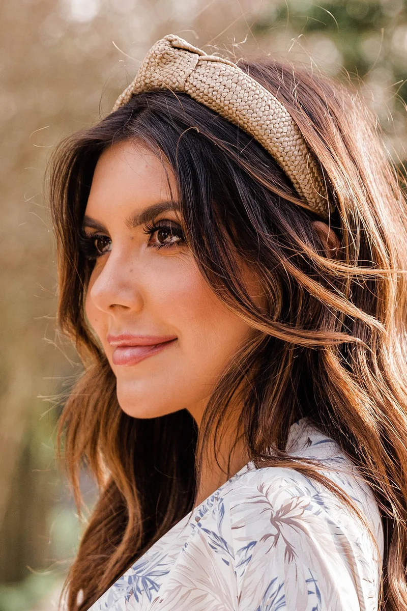 Endless Coastlines  Rattan Khaki Headband | The Pink Lily Boutique