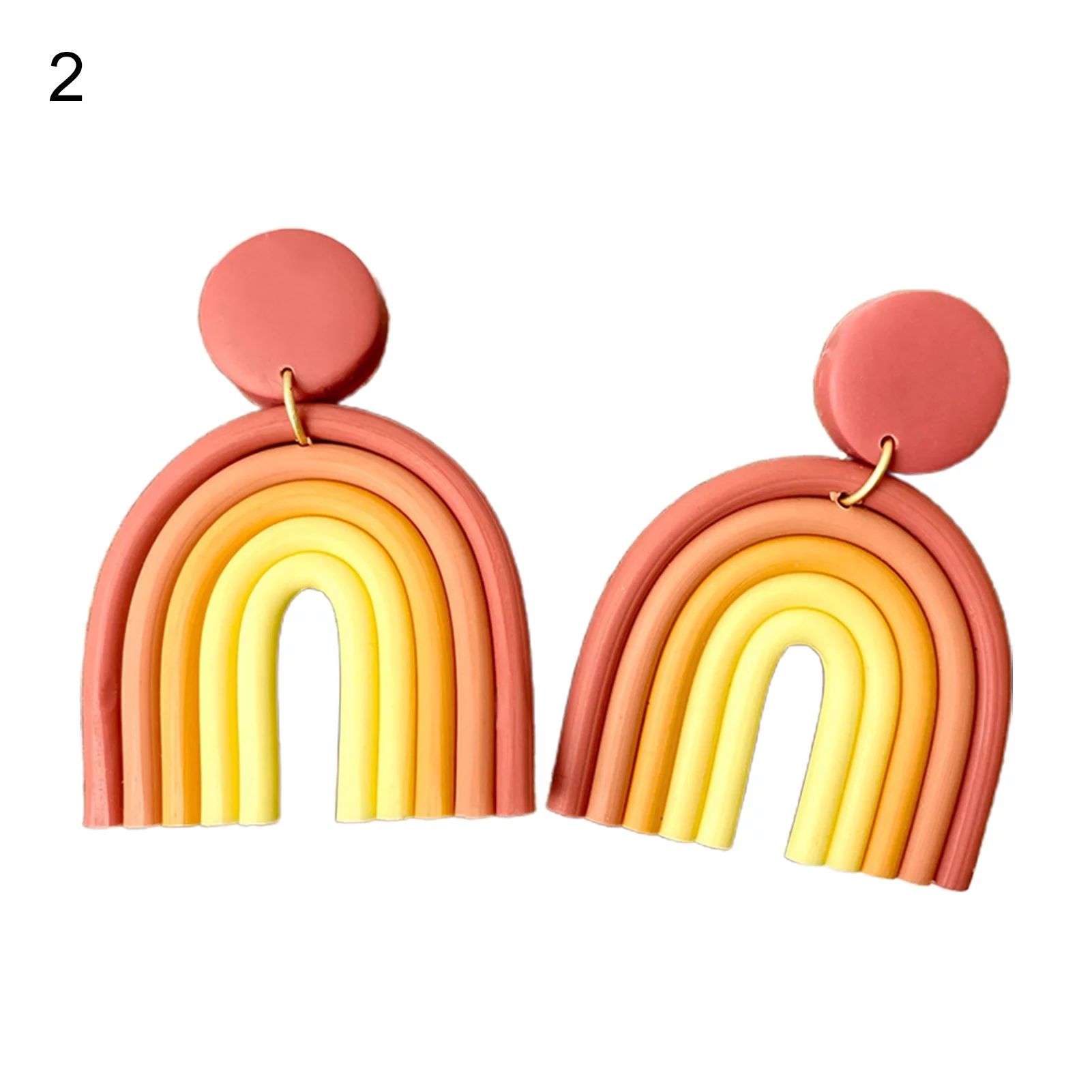 Opolski 1 Pair Drop Earrings Geometric U Shape Colorful Polymer Clay All Match Bohemian Stud Earr... | Walmart (US)