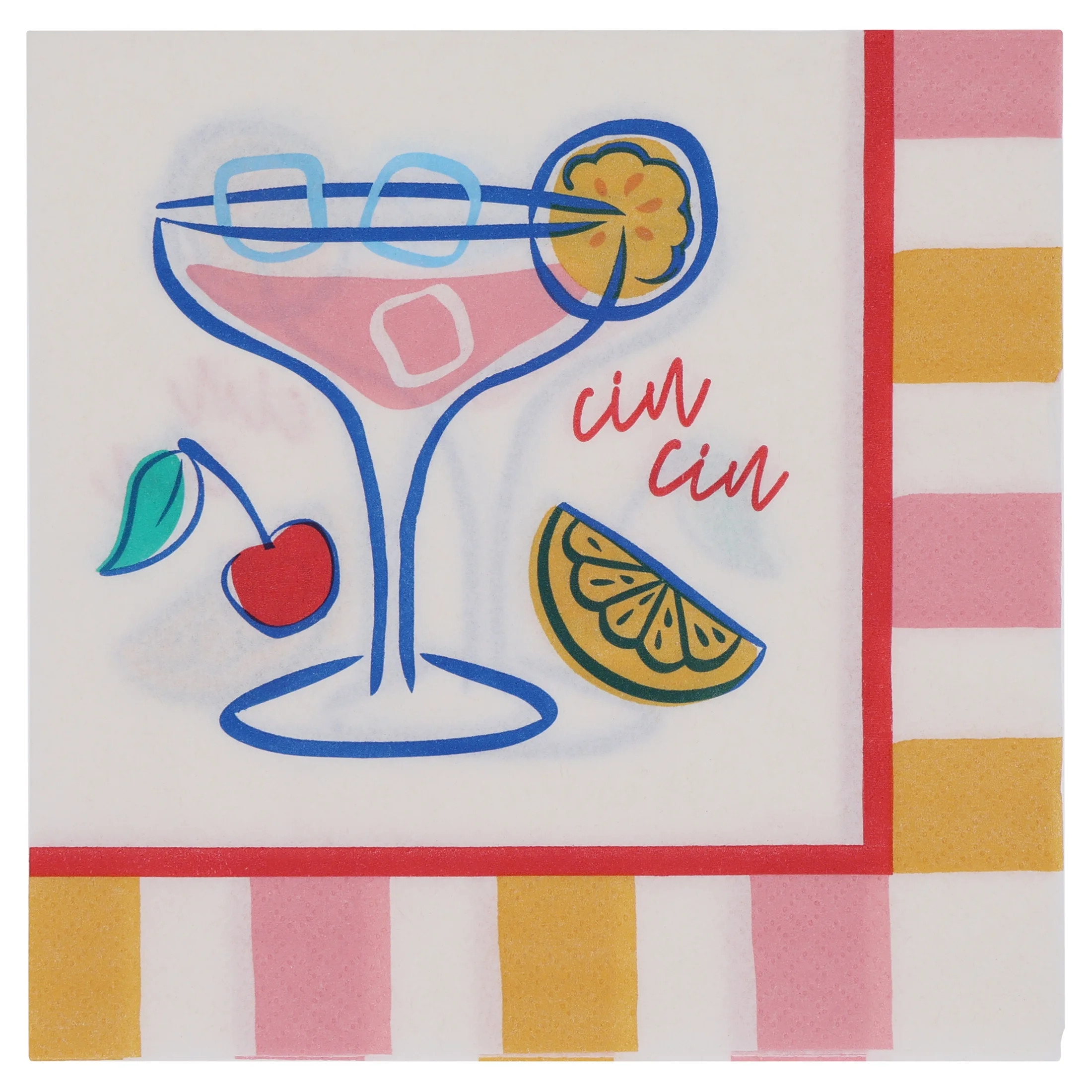 Way to Celebrate La Dolce Vita Cin Cin Lunch Napkins, 6.5" x 6.5", 24 Count - Walmart.com | Walmart (US)