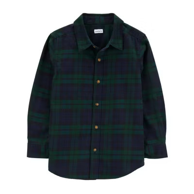 new!Carter's Little & Big Boys Long Sleeve Flannel Shirt | JCPenney
