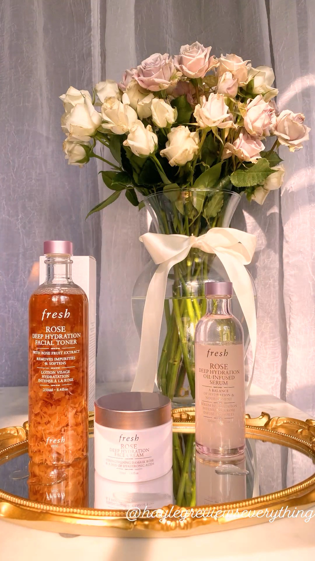 I’m obsessed with Fresh’s iconic rose infused products! They’re all rated clean at Sephora. The toner contains three types of rose as well as real rose petals for perfectly prepped hydrated and plump skin! The serum is infused with skin loving oils with a lightweight finish that packs the hydration. The cream is extra dreamy and fluffy and feels super luscious and moisturizing on the skin! They all have a perfectly rosey and fresh scent! A perfect minimalist routine!

#LTKunder50 #LTKGiftGuide #LTKbeauty