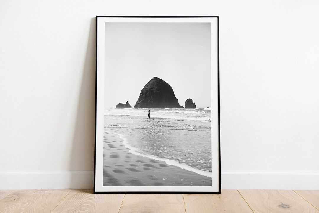 Cannon Beach, Oregon USA,  - Black and White Fine Art, Photograph Print, Premium Home Decor, Boho... | Etsy (US)