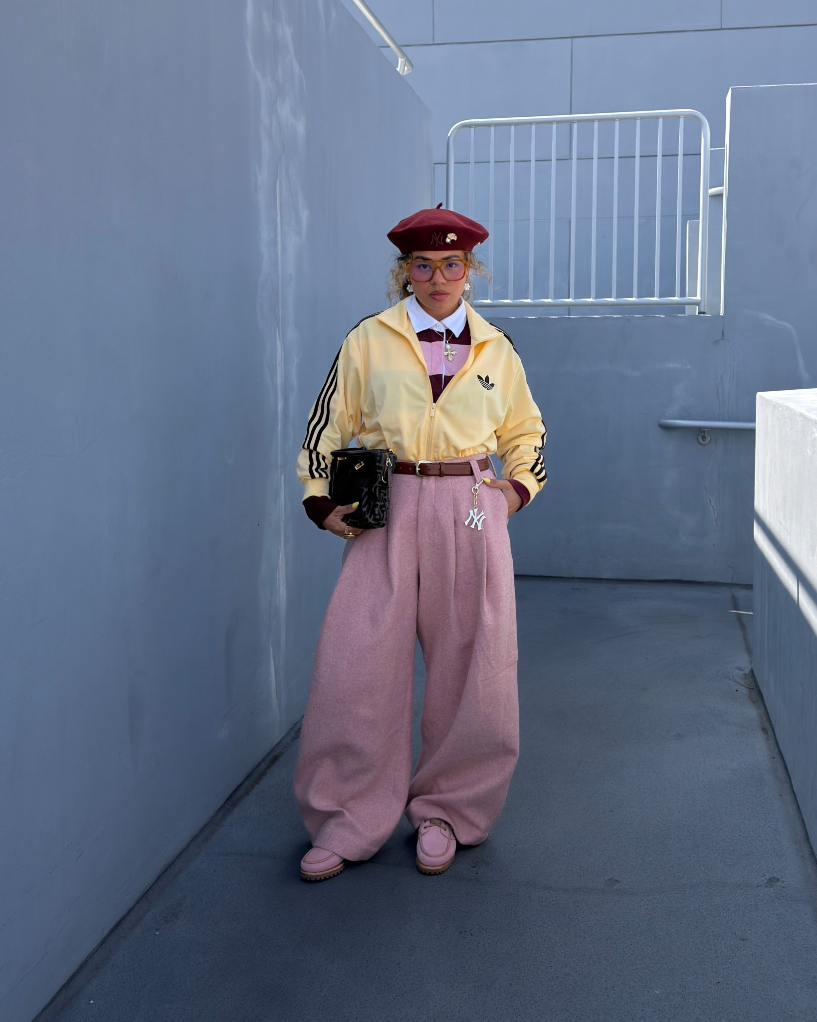 pastel outfit | spring outfit 2026 | wide pink pants | adidas

#LTKootd